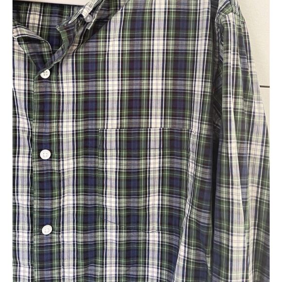 Hawker Rye Button Down Shirt Men's Size XXL Blue Green Plaid Slim Fit Casual - Picture 4 of 9